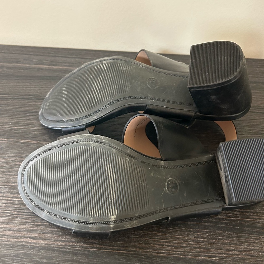 a new day Black Block Heel Sandals with Ankle Buckle - Picture 3 of 3